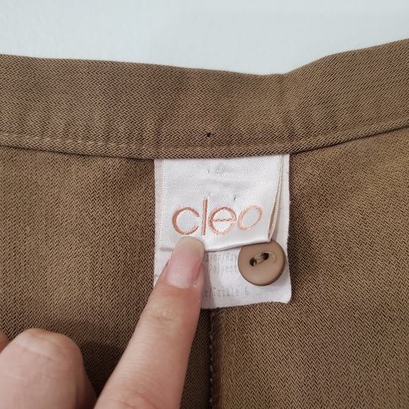 CLEO Tan Cropped Wide-Leg Pants - Picture 5 of 6